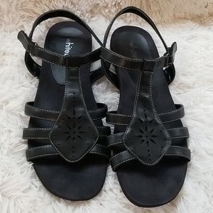 White mountain. Black strap shoes